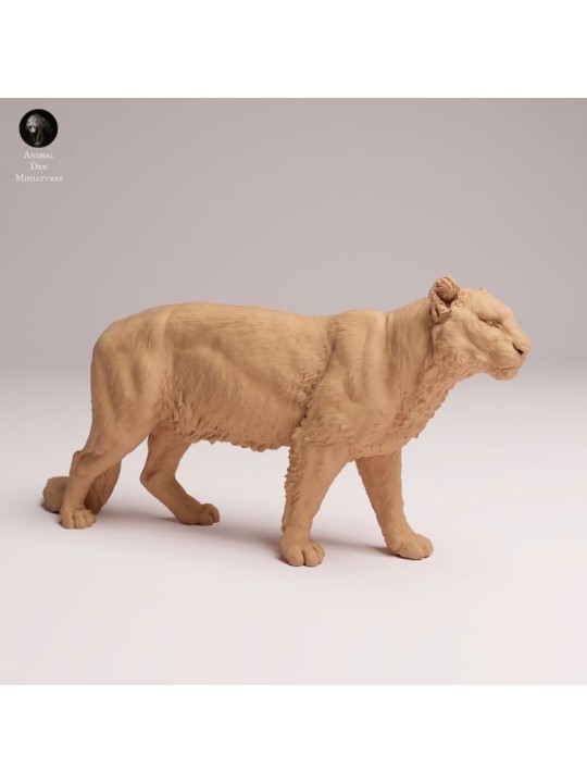 Leopardo Del Amur - Miniatura De Resina Para Pintar Y Coleccionar