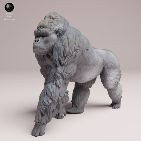 Silverback Mountain Gorilla - Resin Miniature for Painters and Collectors
