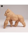 Gorila de Montaña Plateado - Miniatura de Resina para Modelismo y Colección