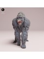 Roaring Mountain Gorilla - Resin Miniature for Painters and Collectors