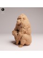 Gorila de Montaña Pensativo - Miniatura de Resina para Modelismo y Colección