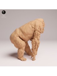 Gorila de Montaña con Cría Andando - Miniatura de Resina para Coleccionistas