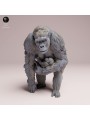 Mountain Gorilla with Baby Walking - Resin Miniature for Painters and Collectors
