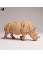 Rinoceronte Blanco - Miniatura de Resina para Pintores y Coleccionistas