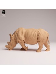 Rinoceronte Blanco - Miniatura de Resina para Pintores y Coleccionistas