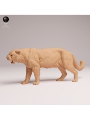 Leopardo del Amur Rugiendo - Miniatura Detallada en Resina