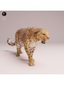 Roaring Amur Leopard - Detailed Resin Miniature for Collectors