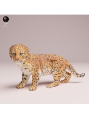 Amur Leopard Cub - Resin Miniature for Collectors and Painters