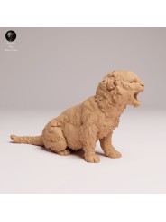 Cachorro de Leopardo del Amur Rugiendo - Miniatura en Resina