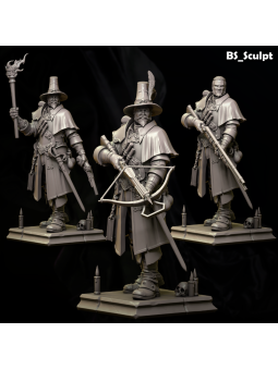 The Witch Hunter - 75 mm Resin Miniature for Painters and Collectors