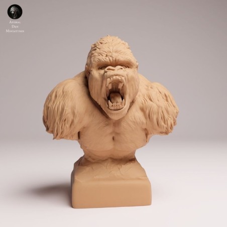 Mountain Gorilla Roaring Bust - 1/12 & 1/6 Scales | Oda Models