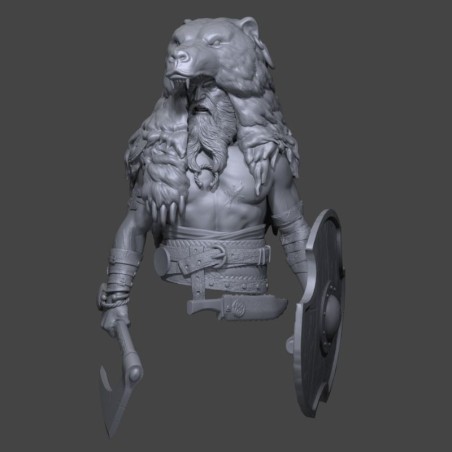 Vidar the Bear-Clad Norse Warrior - Resin Bust | 1/10 Scale