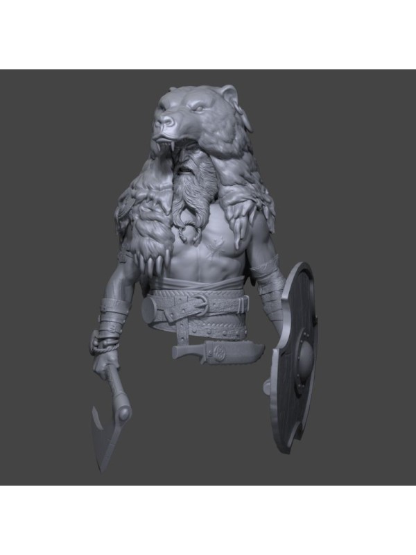 Vidar the Bear-Clad Norse Warrior - Resin Bust | 1/10 Scale