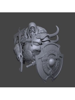 Hoenir the Norse Protector - Warrior Bust with Shield | 1/10 Scale