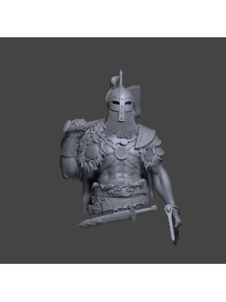 Lodur the Iron Watcher - Norse Bust with Helmet and Chainmail | 1/10 Scale