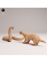 Black Mamba Vs Honey Badger – Wild Animal Scene In Resin Miniature