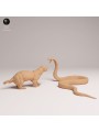 Black Mamba Vs Honey Badger – Wild Animal Scene In Resin Miniature