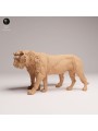 Pair Of Male Lions – African Wildlife Diorama In 3D Resin