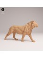 León Joven Cabeza Alta – Miniatura De Fauna Africana En 3D