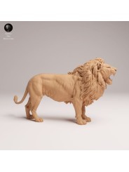 Roaring Male Lion – African Wildlife Miniature in 3D Resin