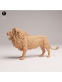 León Macho Rugiendo – Miniatura de Fauna Africana en Resina 3D