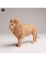 Angry Standing Male Lion – African Wildlife Miniature in 3D Resin