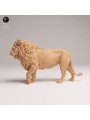 Angry Standing Male Lion – African Wildlife Miniature in 3D Resin