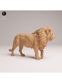 Angry Standing Male Lion – African Wildlife Miniature in 3D Resin