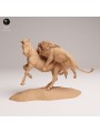 Lion Hunting Zebra – 3D Resin Wildlife Diorama