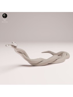 Black Mambas in Courtship – 3D Resin Miniature