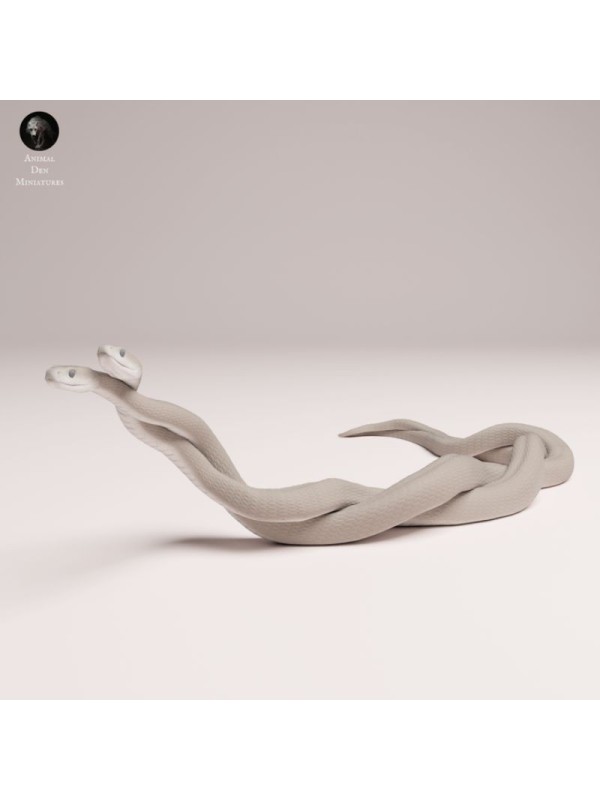 Black Mambas in Courtship – 3D Resin Miniature