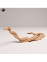 Black Mambas in Courtship – 3D Resin Miniature