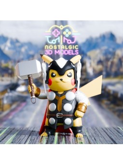Pikachu Thor – Chibi Resin Miniature (35 mm and 54 mm)