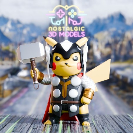 Pikachu Thor – Chibi Resin Miniature (35 mm and 54 mm)
