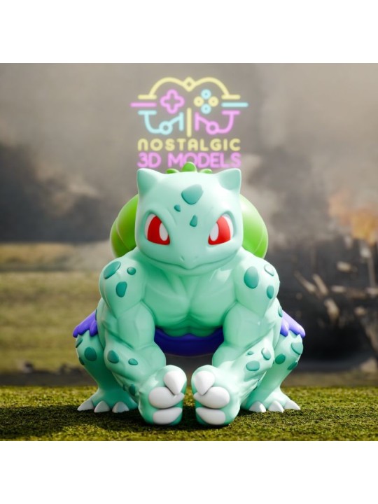 Bulbasaur Hulk – Chibi Resin Miniature (35 mm and 54 mm)