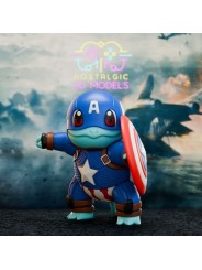Squirtle Capitán América – Miniatura Chibi en Resina 3D (35 mm y 54 mm)