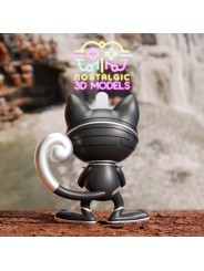 Meowth Black Panther Chibi | 3D Resin Miniature