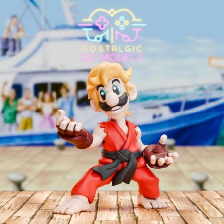 Luigi Ken Chibi | Miniatura en Resina 3D