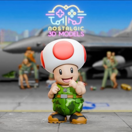 Toad Guile Chibi | Miniatura en Resina 3D