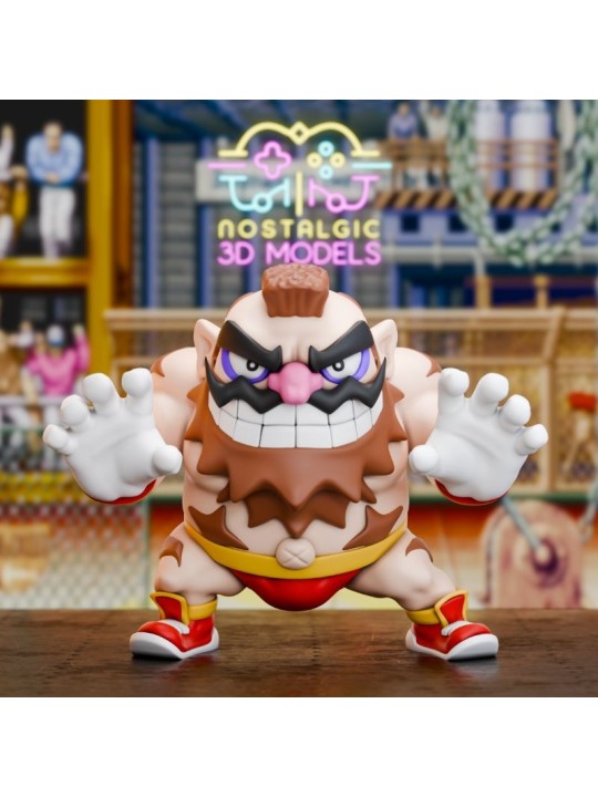Wario Zangief Chibi | Miniatura en Resina 3D