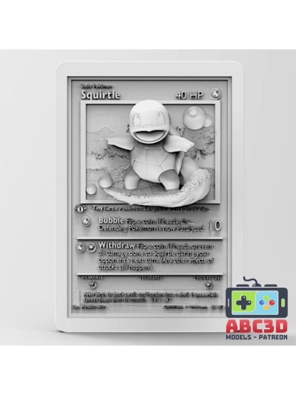 Squirtle Card 92 mm | 3D Resin Miniature