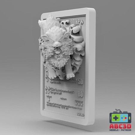 Arcanine Card 92 mm | 3D Resin Miniature