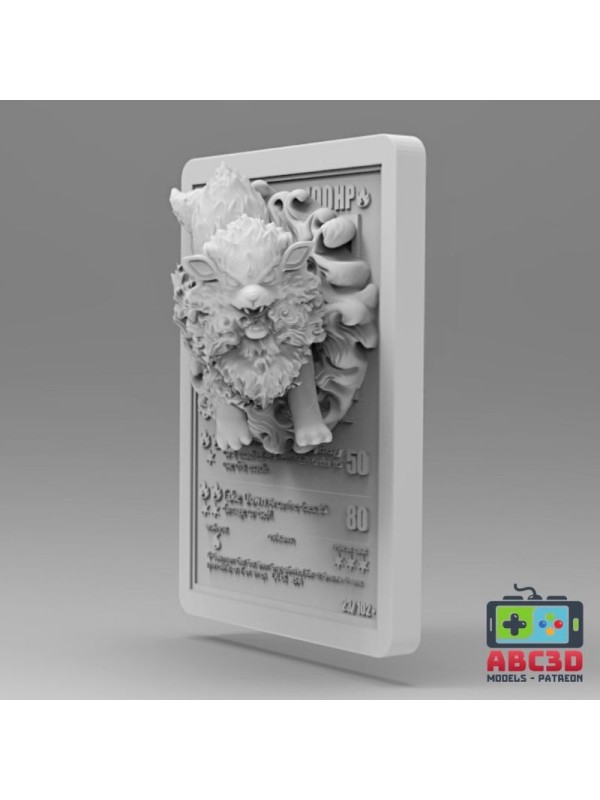 Carta Arcanine 92 mm | Miniatura en Resina 3D