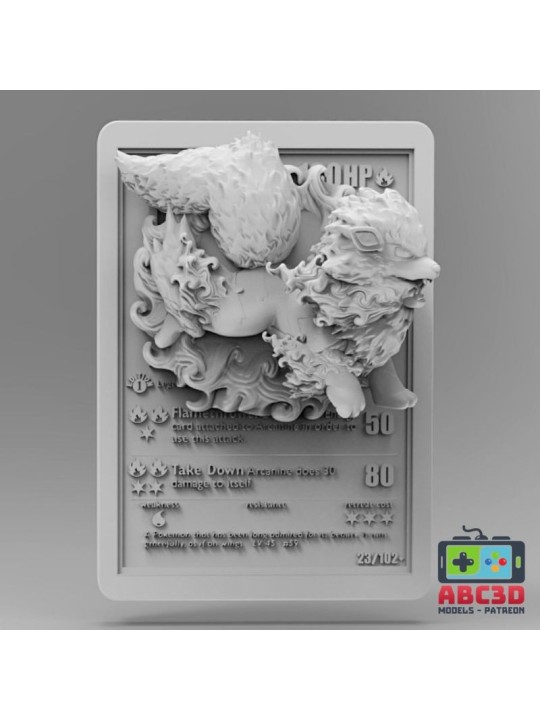 Arcanine Card 92 mm | 3D Resin Miniature