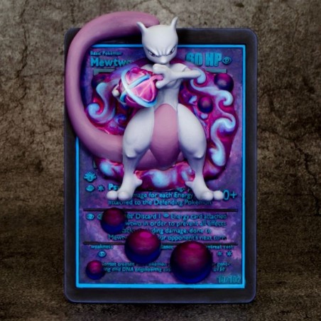 Carta Mewtwo 92 mm | Miniatura en Resina 3D