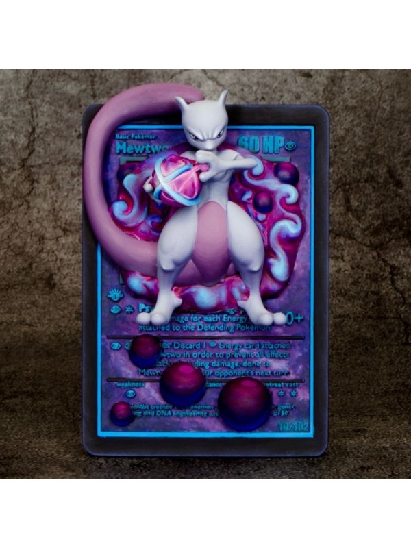 Mewtwo Card 92 mm | 3D Resin Miniature