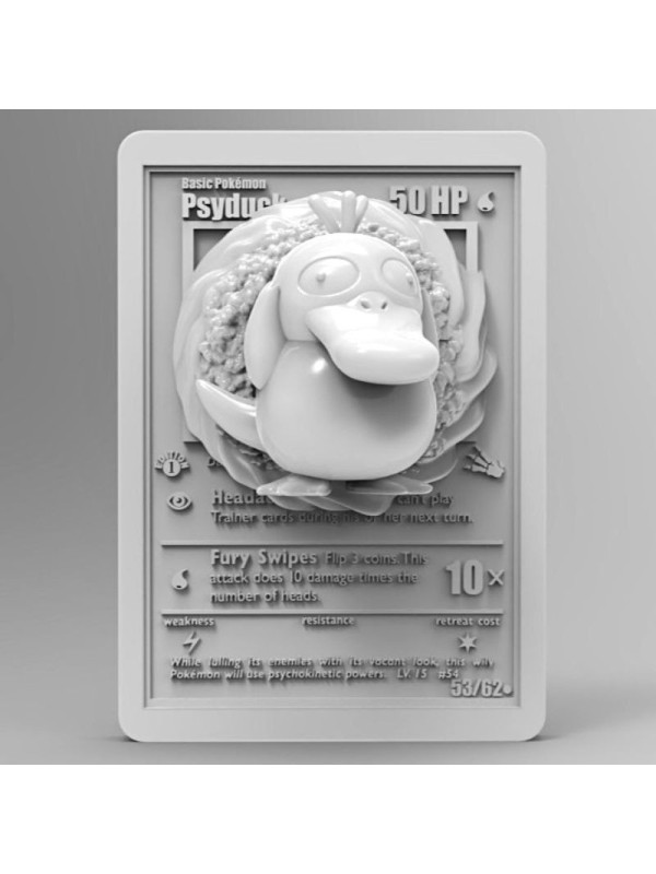Carta Psyduck 92 mm | Miniatura en Resina 3D