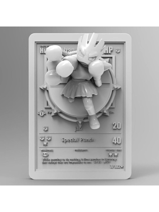Hitmonchan Card 92 mm | 3D Resin Miniature