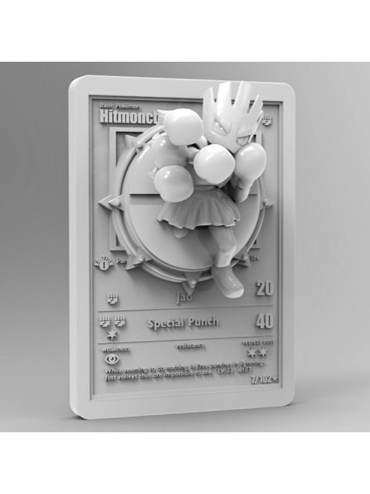 Hitmonchan Card 92 mm | 3D Resin Miniature