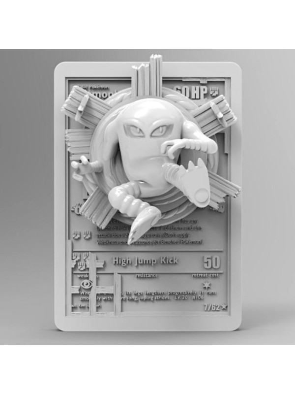 Carta Hitmonlee 92 mm | Miniatura en Resina 3D